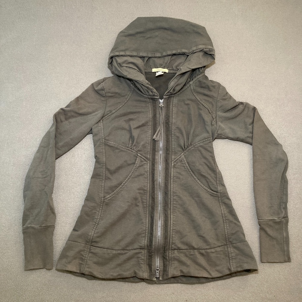 Prairie Underground Long Cloak Hoodie Womens Medium Gray Jacket‎ USA Made